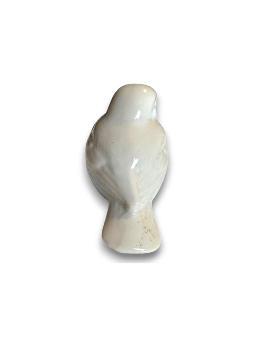 Vintage Ceramic Sparrow Bird Figurine Small Glossy Porcelain Songbird Statue Tan - Picture 7 of 10